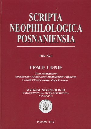 Scripta Neophilologica Posnaniensia tom XVII