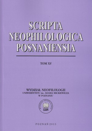 Scripta Neophilologica Posnaniensia tom XV