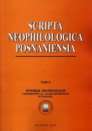 Scripta Neophilologica Posnaniensia X