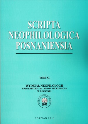 Scripta Neophilologica Posnaniensia XI