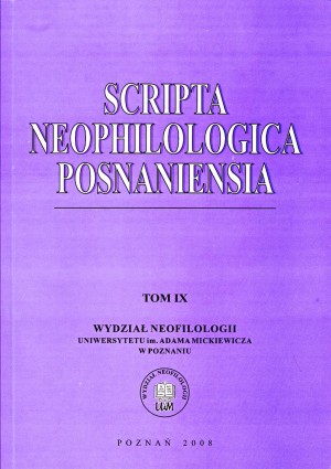 Scripta Neophilologica Posnaniensia IX